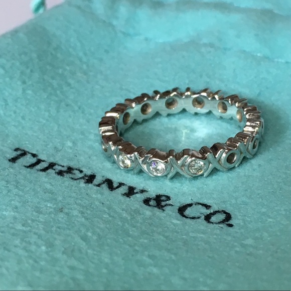Tiffany & Co. Jewelry 8k White Gold Tiffany Co Diamond Love Xo Ring